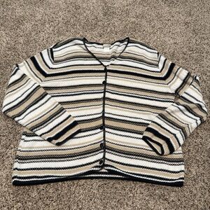 Cherokee Multicolor Striped Cardigan